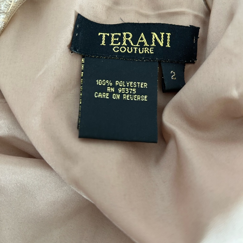 TERANI COTURE TERANI PROM 1611P0705 illusion sleeveless sparkle evening gown 2 - Picture 5 of 16